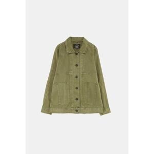 TRF by Zara Oversize Green Denim Chore Jacket Size Medium